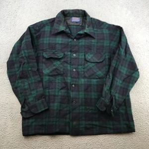 Vintage Pendleton Wool Jacket Adult XL Green Plaid Button Down Lined 59257 - Picture 1 of 8