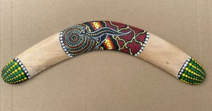 BOOMERANG ESTILO ABORIGEN PINTADO A MANO - Imagen 1 de 1