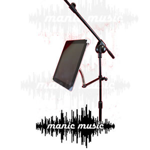 Universal Metal Microphone Mic Stand Clamp Mount Holder iPad Tablet Karaoke DJ 