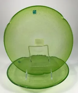 AMICI "PROVANCE GREEN" BURBUJA ARTE VIDRIO 2 10" PLATOS DE CENA - Nuevo con ETIQUETAS - Imagen 1 de 5