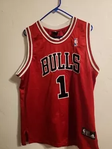 Addidas NBA Chicago BULLS 1 ROSE Jersey -red - Sz L* 48 - Picture 1 of 4