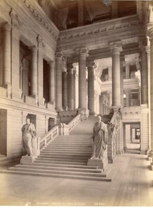 Albumen 309 Belgium Brussels Bruxelles Escalier du Palais de Justice  ND Phot - Picture 1 of 1