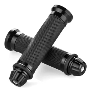 Manopole Manubrio Universali Moto Scooter in Alluminio CNC, 22mm-24mm, Nero - Foto 1 di 7