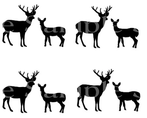 Grazing Deer Hunting ~ Edible 2D Fondant Cake 2 Strip Side Topper ~ D24495 * - Picture 1 of 1