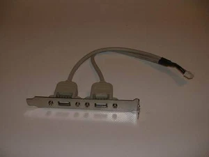 Tôle à fente USB 2x, support, cache à fente - connecteur 2,0 mm taille de grille - Photo 1/1
