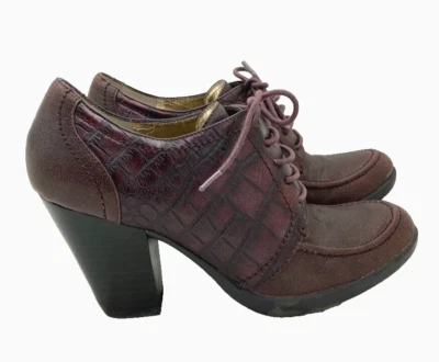 Retro Burgundy Kenneth Cole Alligator Reaction  Oxford Pumps  Classic women 7 M - Image 1 of 4