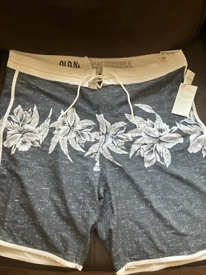 "Traje de baño para hombre talla 38 azul marino antiguo nuevo con etiquetas, entrepierna de 10""" Foto 1 de 4