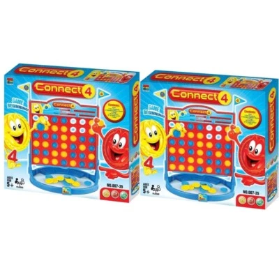 2X Connect Four In A Row 4 In A Line Board Game Kids Children Educational Toy UK - Image 1 of 4