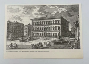 Clipping Illustration Rom G.Vasen Palazzo Farnese wie es im 18. Jahrhundert erschien - Bild 1 von 1