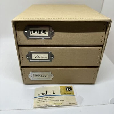 Rare, Retired, Studio K Fabric Slip Case 3 Pack Album Storage Pages - Image 1 of 4