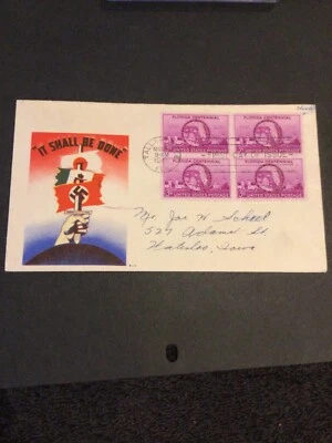 1945 FDC 927 FLORIDA STATEHOOD CENTENNIAL BLOCK Of  4  WWII PATRIOTIC COVER - Image 1 of 2