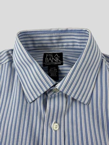 Jos.A.Bank Men’s 15-34 Slim Fit Travelers Collection Shirt French Cuff Links Req - Picture 1 of 10