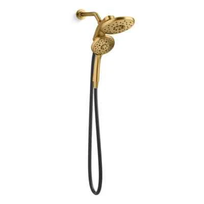 KOHLER Claro Dual Wall-Mount Fixed and Handheld Shower Head 1.75 GPM in Brass - Image 1 of 4