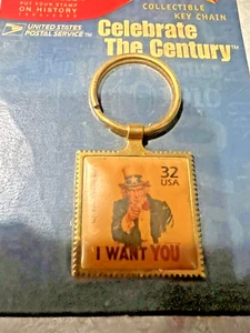 Uncle Sam Wants You Keychain Vintage - 100 Yr Century USPS - Picture 1 of 5