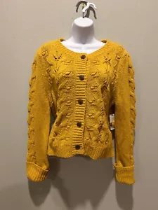 Anthropology women’s cable knit cardigan sweater New - Picture 1 of 14