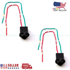 2x T10 168 194 2825 927 928 Socket Light Bulbs Wire Harness Extension Connectors