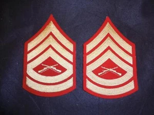 Original USMC United States Marine Corps Gunnery Sergeant Rang Chevrons Streifen - Bild 1 von 2