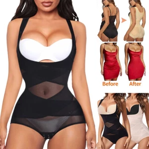 Cross Compression Abs Shaping Shapewear Bodysuit for Women Tummy Control Shaper - Picture 1 of 19
