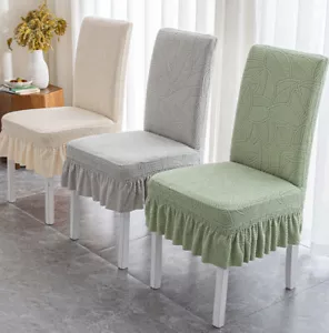 Chair Stretch Banquet Washable Removable Slipcover Home Dining Chair Seat Covers - Picture 1 of 29
