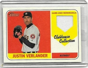 CAMISETA USADA JUSTIN VERLANDER 2018 TOPPS HERITAGE CLUBHOUSE JUEGO - Imagen 1 de 1