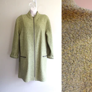 Melierte Strickjacke mit Reißverschluss Damen M Wolle Poly Stretch grau Dijon Carol Anderson - Bild 1 von 7