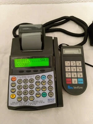 Verifone Tranz MSI 信用卡机 2005 年批量 380 x 2 针垫 1000 REM 工作 — 第 1/4 张图片