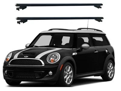Fits Mini Cooper Clubman 2014–2025 | Roof Rack Cross Bars | Black Aluminum Foto 1 de 4