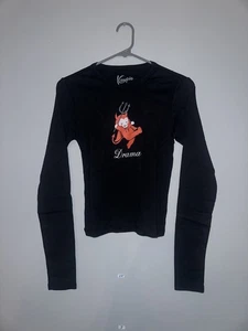 KewPie Women's Long Sleeve Drama Tee Shirt Black Size Small NEW w Tags! - Picture 1 of 4