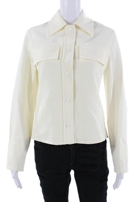 Женская куртка Vince с белым воротником на кнопках хлопок вискоза с длинным рукавом размер S миниатюрная - Изображение 1 из 4