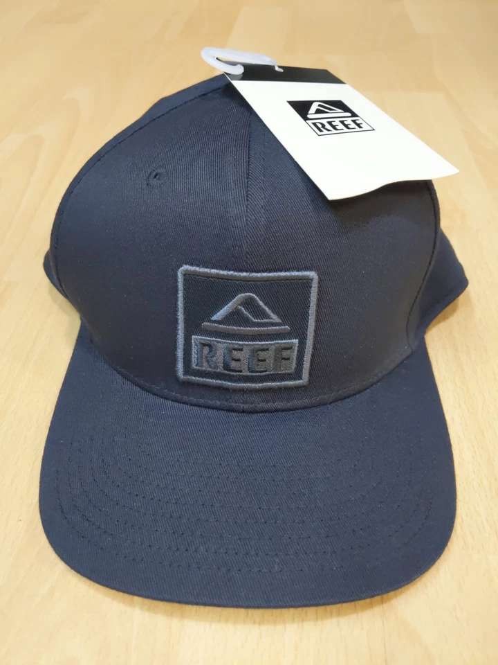 Reef Hat Jones Semi Curve Cap Dark Navy One Size Fits Most OSFM Embroidered