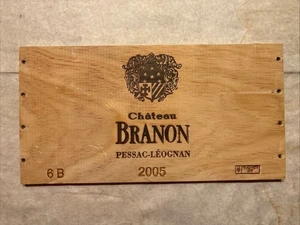 1 Rare Wine Wood Panel Château Branon France Vintage CRATE BOX SIDE 7/25 1322 - Picture 1 of 2