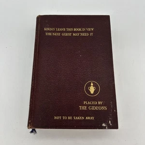 Vintage Gideons Holy Bible KJV King James Version Royal Brevier Cloth Hardcover - Picture 1 of 18