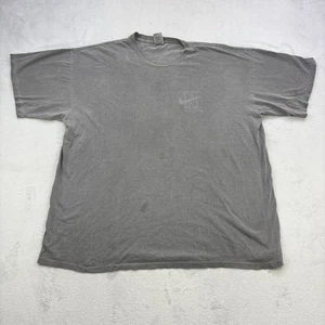 Vintage Nike Shirt Mens XXL Gray Made In USA Swoosh Faded 90s Y2K Short Sleeve T - Picture 1 of 11