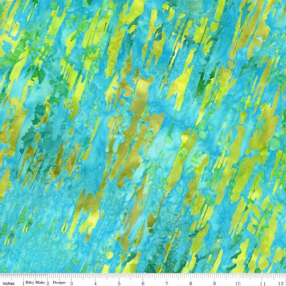 Batiks Lets Play Ball! Streaks Pistachio Cotton Fabric - Imagem 1 de 1