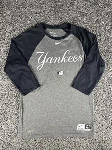 Camiseta de béisbol manga 3/4 Nike Yankees para hombre talla pequeña logotipo del equipo MLB - Imagen 1 de 8