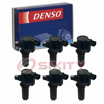 6 pc Denso Direct Ignition Coils for 2000-2005 Lincoln LS 3.0L V6 Spark Wire ln - Image 1 of 4