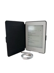 Amazon Kindle Paperwhite 7th Gen 4GB eReader (White) DP75SDI W/ Case - Picture 1 of 6