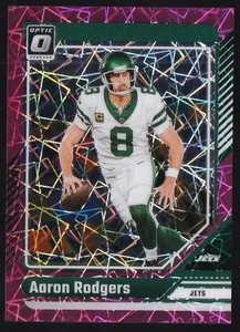 Panini Donruss Optic 2024 - Aaron Rodgers #148 Pink Velocity Prizm/80 - Imagen 1 de 2