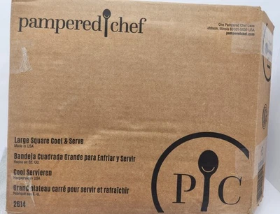 Pampered Chef Large Square Cool and Serve #2614 - OPEN BOX  - Image 1 of 4