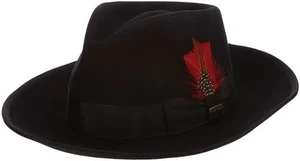 Scala Men's Wool Felt Zoot Hat Medium, Black  - Picture 1 of 1