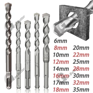 SDS+ Plus Masonry Drill Bit, Solid Carbide Tip, For Stone Concrete Brick - Picture 1 of 70