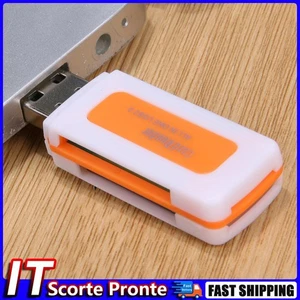 Lettore di smart card Mini USB 2.0 con 4 slot per schede Lettore di schede SD/MM - Zdjęcie 1 z 6
