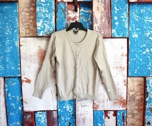 Women's Primark Button Up Knit Long Sleeve Cardigan SIZE 16 Beige - Picture 1 of 12