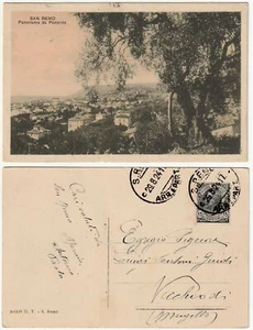 SANREMO - IMPERIA - PANORAMA DA PONENTE - VIAGG. 1924 -92915- - Imagen 1 de 1