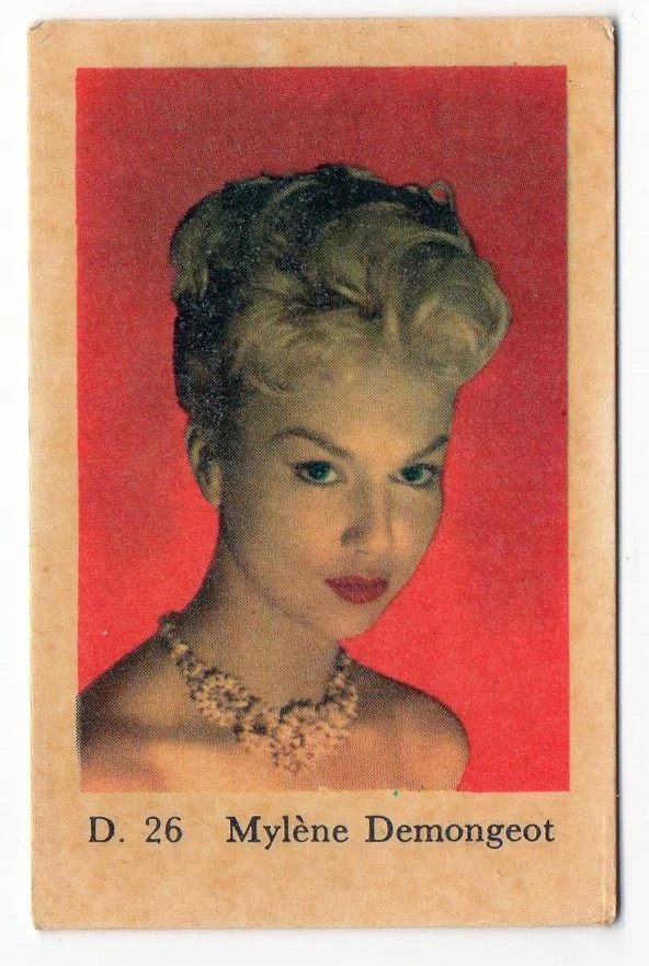 1950s Swedish Film Star Card D set #26 French Actress Mylene Demongeot - Image 1 of 1