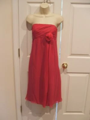 NWT ORG $268 Suzi Chin Strapless 100% Silk Dress Fuchsia Size 8 Foto 1 de 2