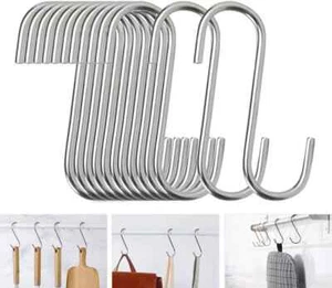 Confezione 20 Ganci a S Resistenti Acciaio Inox Ganci a S per Appendere Pentole Padelle Piante - Foto 1 di 5