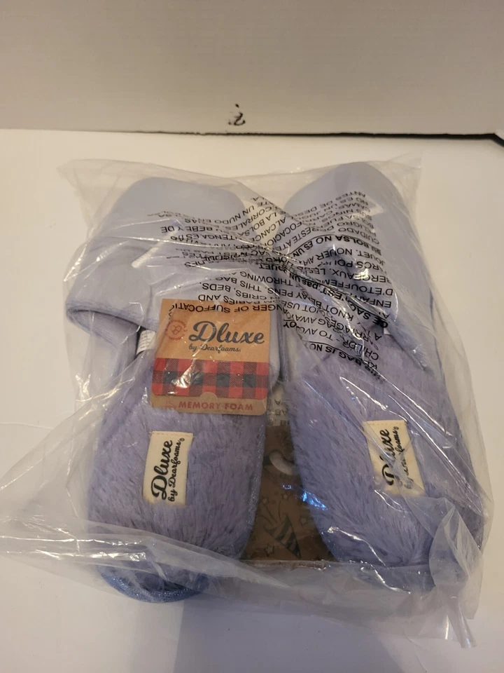 Dluxe by Dearfoams Women's Blue "I Do" Slippers Size XL 11-12 US Bride Wedding