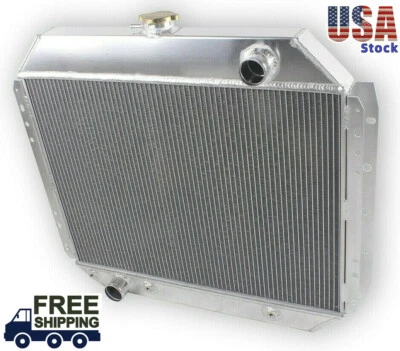 4 Row Aluminum Radiator For 1966-1979 Ford F100 F150 F250 F350 Bronco Truck V8 - Image 1 of 4