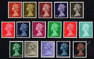 GB 1967-70 MACHIN DEFINITIVES BASIC SET OF 16 - MNH - Picture 1 of 1